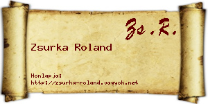 Zsurka Roland névjegykártya