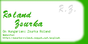 roland zsurka business card